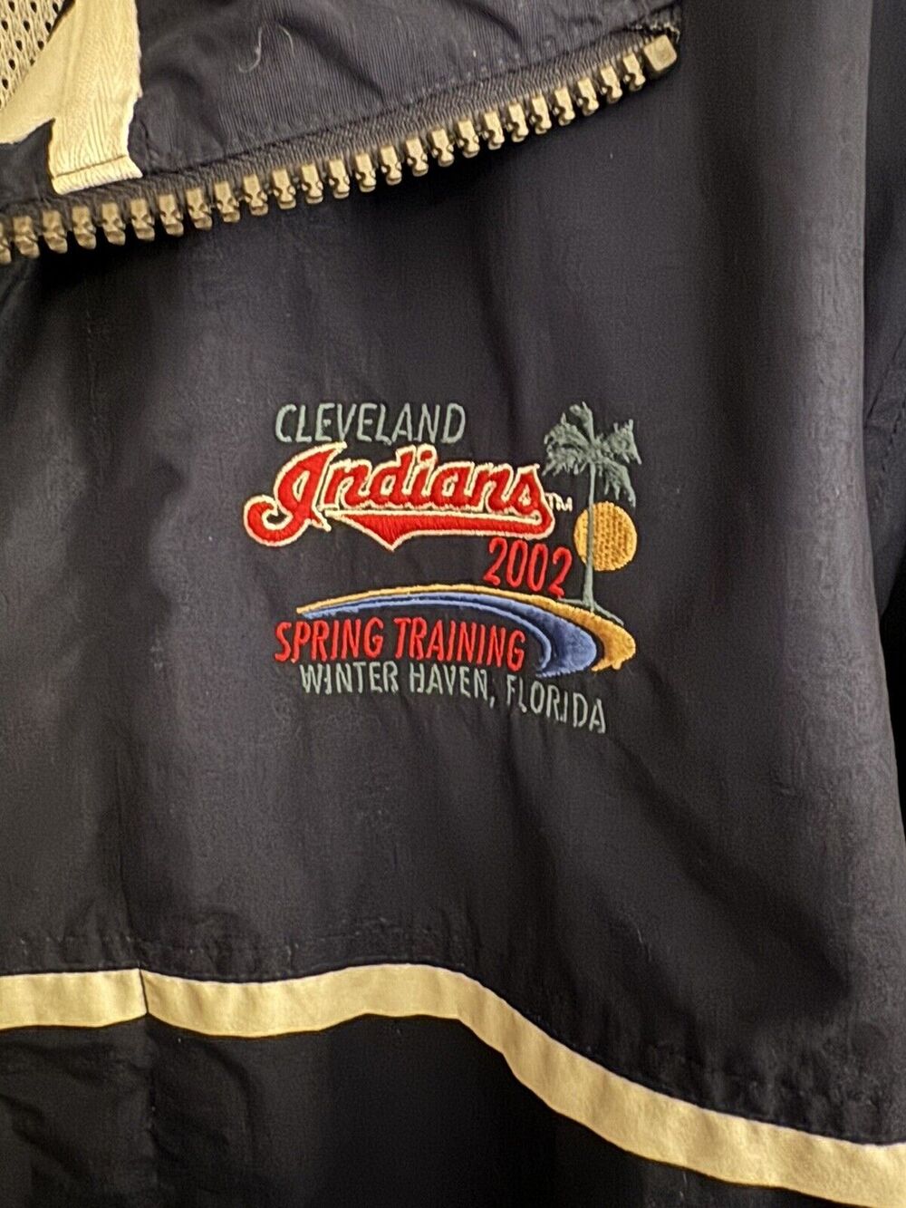 Vintage 2002 Cleveland Indians Chief Wahoo Spring Training Baseball Jacket XL